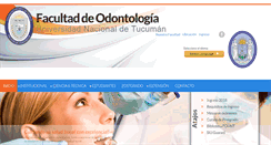 Desktop Screenshot of odontologia.unt.edu.ar