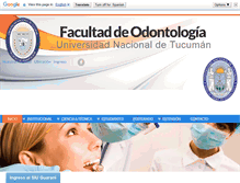 Tablet Screenshot of odontologia.unt.edu.ar