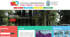 Desktop Screenshot of escueladecine.unt.edu.ar