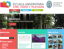 Tablet Screenshot of escueladecine.unt.edu.ar